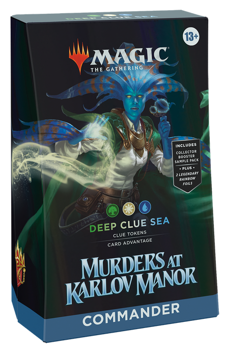 MTG [MKM] Murders at Karlov Manor Commander Decks (5 options) Trading Card Games Wizards of the Coast MKC Deep Clue Sea (G/W/U)  