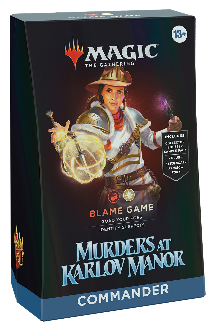 MTG [MKM] Murders at Karlov Manor Commander Decks (5 options) Trading Card Games Wizards of the Coast MKC Blame Game (R/W)  