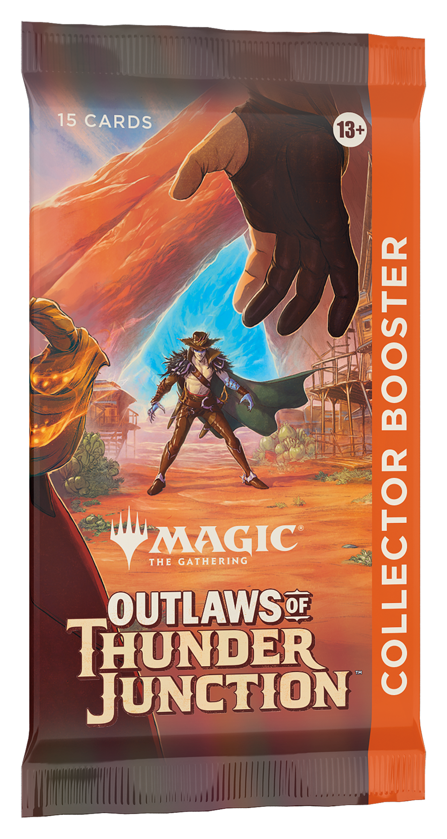 mtg otj booster box Outlaws of Thunder Junction Play Pack A full display of Collector Boosters helps players strategize in style. Outlaws of Thunder Junction Play