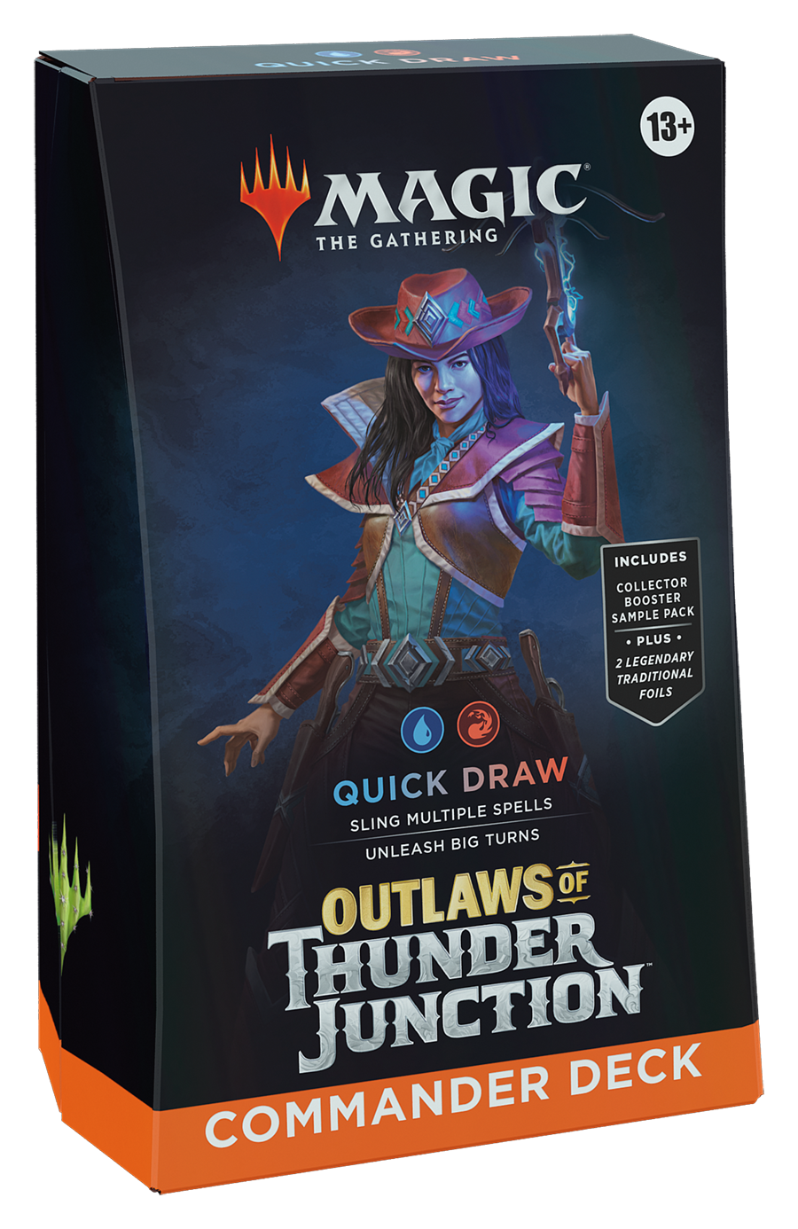 MTG [OTJ] Outlaws of Thunder Junction Commander Decks (4 options) Trading Card Games Wizards of the Coast OTC Quick Draw (U/R)