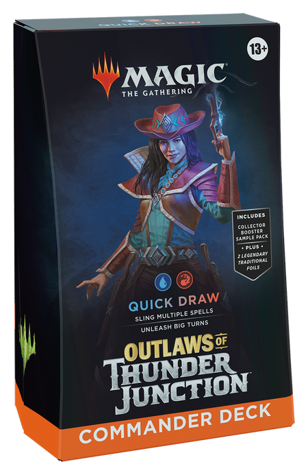 MTG [OTJ] Outlaws of Thunder Junction Commander Decks (4 options) Trading Card Games Wizards of the Coast OTC Quick Draw (U/R)