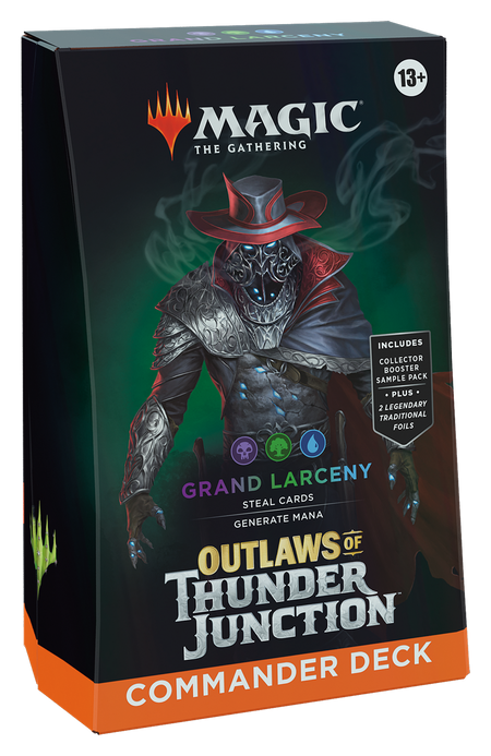 MTG [OTJ] Outlaws of Thunder Junction Commander Decks (4 options) Trading Card Games Wizards of the Coast OTC Grand Larceny (B/G/U)