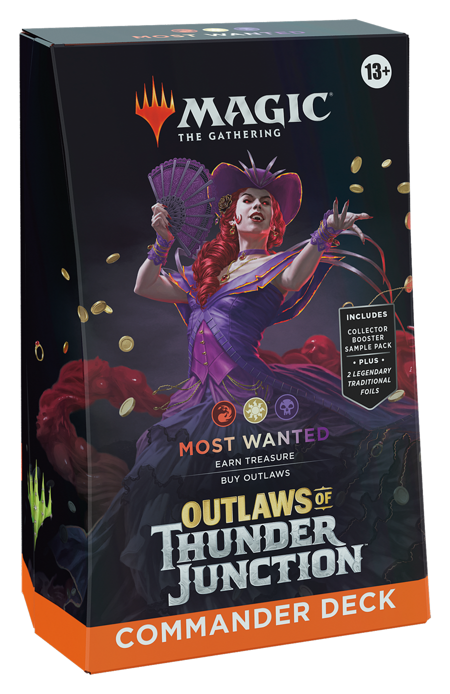 MTG [OTJ] Outlaws of Thunder Junction Commander Decks (4 options) Trading Card Games Wizards of the Coast OTC Most Wanted (R/W/B)