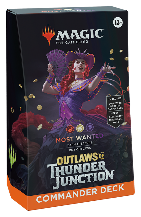 MTG [OTJ] Outlaws of Thunder Junction Commander Decks (4 options) Trading Card Games Wizards of the Coast OTC Most Wanted (R/W/B)