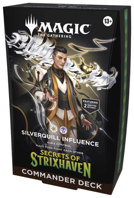 MTG [SOS] Secrets of Strixhaven Commander Decks (5 options) Trading Card Games Wizards of the Coast SOS Silverquill Influnce (W/B) Commander