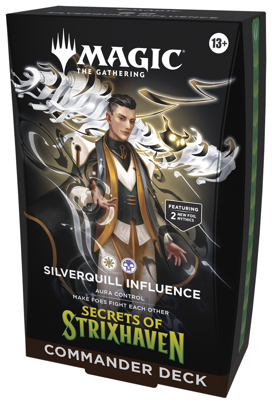 MTG [SOS] Secrets of Strixhaven Commander Decks (5 options) Trading Card Games Wizards of the Coast SOS Silverquill Influnce (W/B) Commander