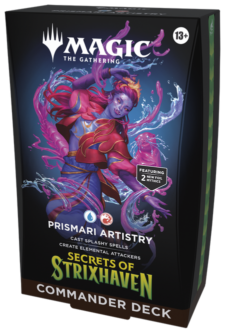 MTG [SOS] Secrets of Strixhaven Commander Decks (5 options) Trading Card Games Wizards of the Coast SOS Prismari Artistry (U/R) Commander