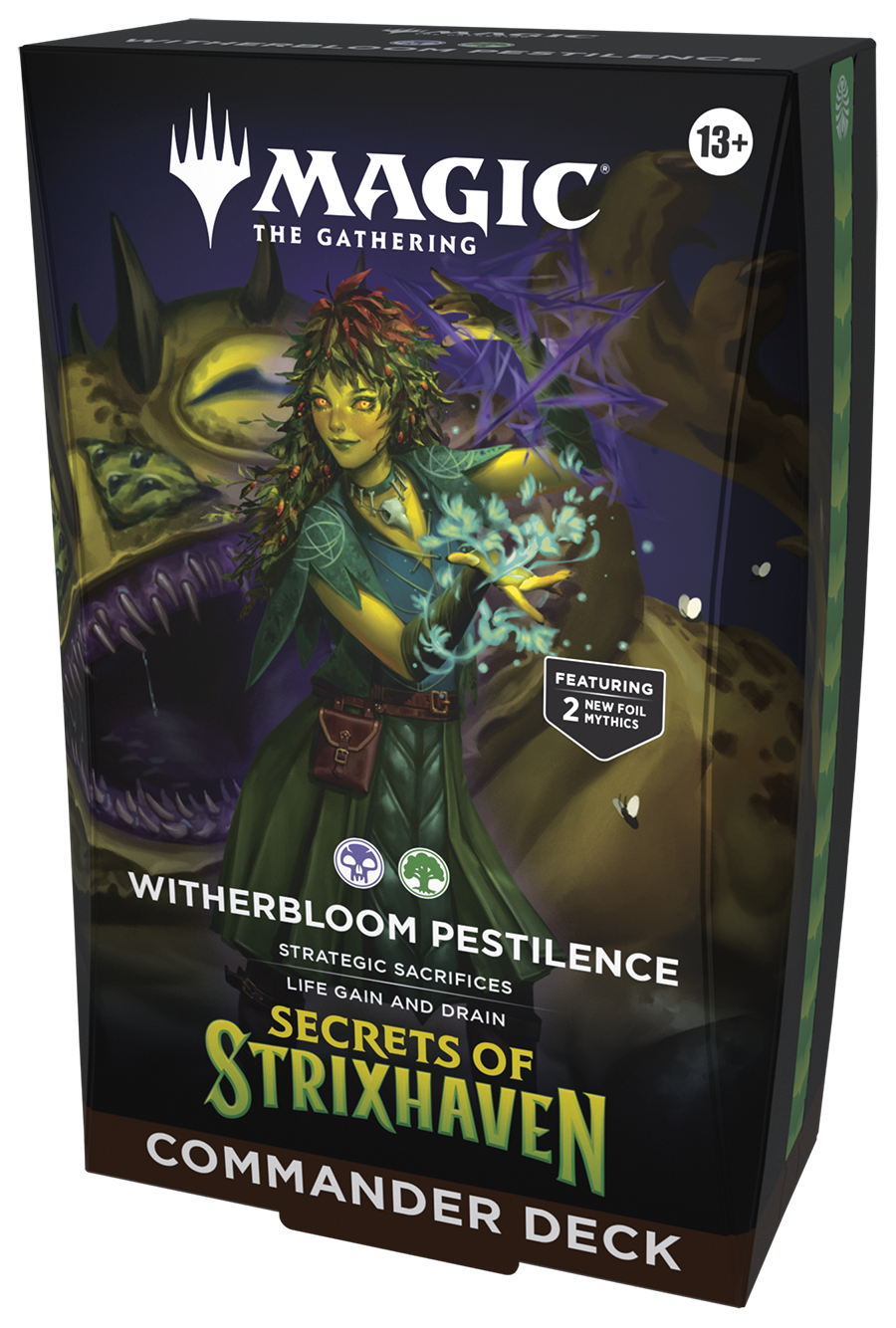 MTG [SOS] Secrets of Strixhaven Commander Decks (5 options) Trading Card Games Wizards of the Coast SOS Witherbloom Pestilence (B/G) Commander