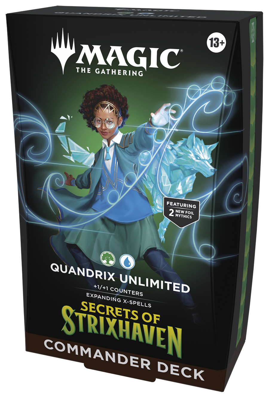 MTG [SOS] Secrets of Strixhaven Commander Decks (5 options) Trading Card Games Wizards of the Coast SOS Quandrix Unlimited (U/G) Commander