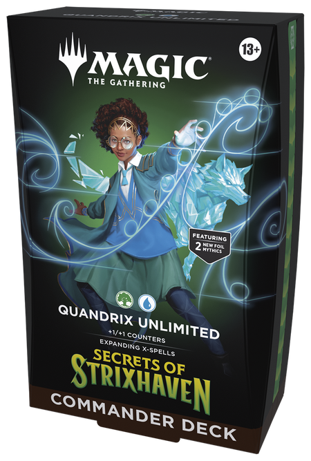 MTG [SOS] Secrets of Strixhaven Commander Decks (5 options) Trading Card Games Wizards of the Coast SOS Quandrix Unlimited (U/G) Commander