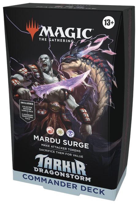 MTG [TDM] Tarkir: Dragonstorm Commander Decks (5 options) Trading Card Games Wizards of the Coast TDC Mardu Surge (R/W/B)