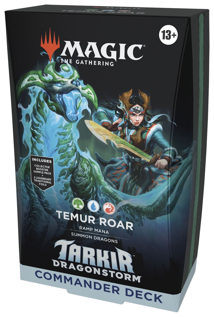 MTG [TDM] Tarkir: Dragonstorm Commander Decks (5 options) Trading Card Games Wizards of the Coast TDC Temur Roar (G/U/R)