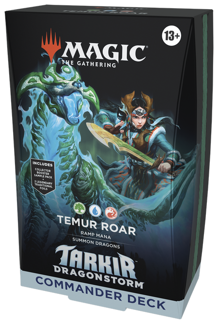 MTG [TDM] Tarkir: Dragonstorm Commander Decks (5 options) Trading Card Games Wizards of the Coast TDC Temur Roar (G/U/R)