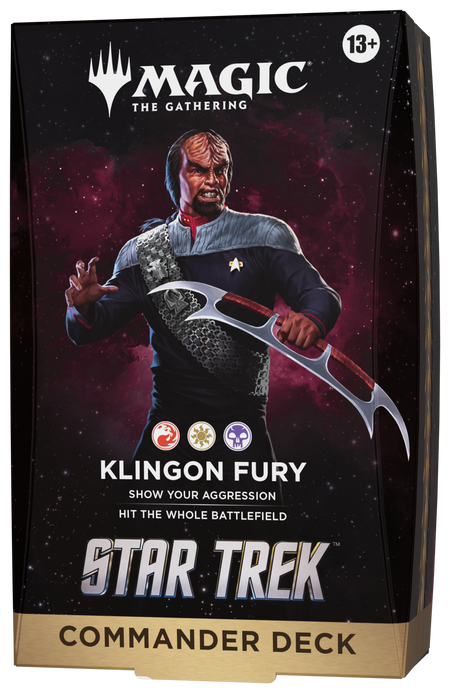 MTG [TRK] Star Trek Commander Decks (4 options) Trading Card Games Wizards of the Coast TRK (R/W/B) Klingon Fury
