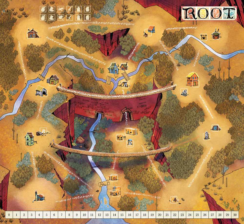 Root: Marsh/Gorge Playmat Board Games Leder Games Root: Marsh/Gorge Playmat