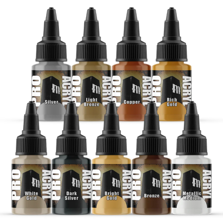 Pro Acryl Metallic Set Paints Monument Hobbies