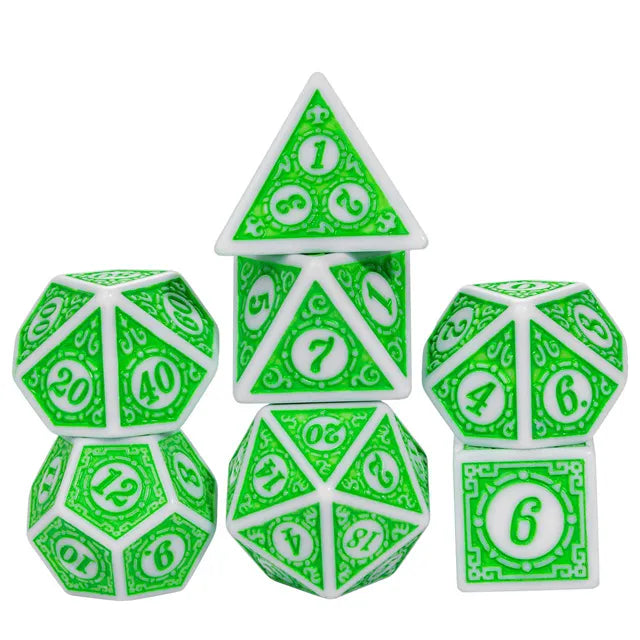 Motif: Leafy RPG Dice Set Dice Foam Brain Games   