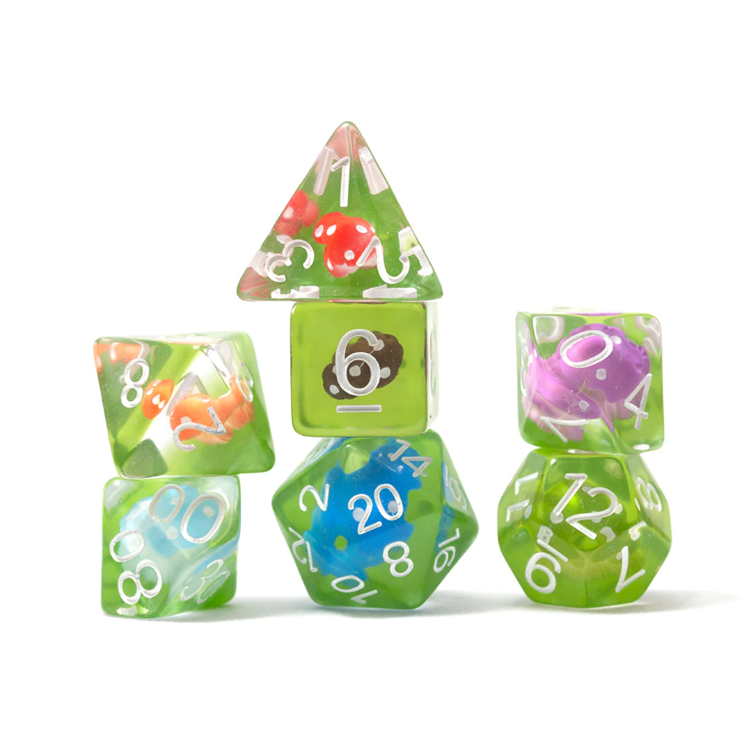 Sirius 7ct Polyhedral Dice: Mushroom Village Dice Sirius Dice   