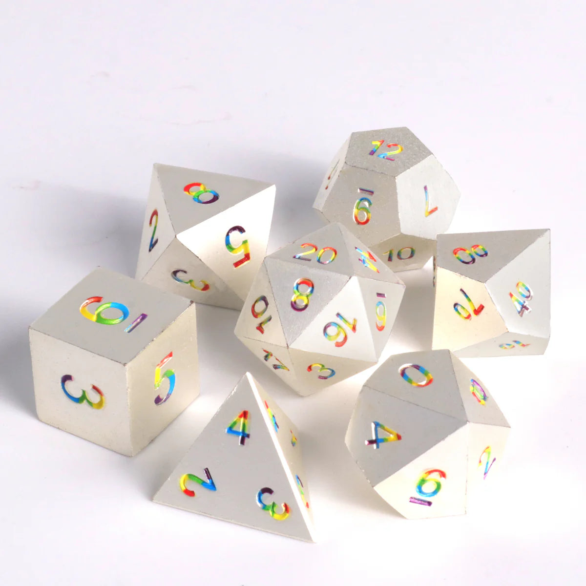 Die Hard Dice 7pc RPG Set - Bright Rainbow Dice Die Hard Dice 7rpg Bright Rainbow