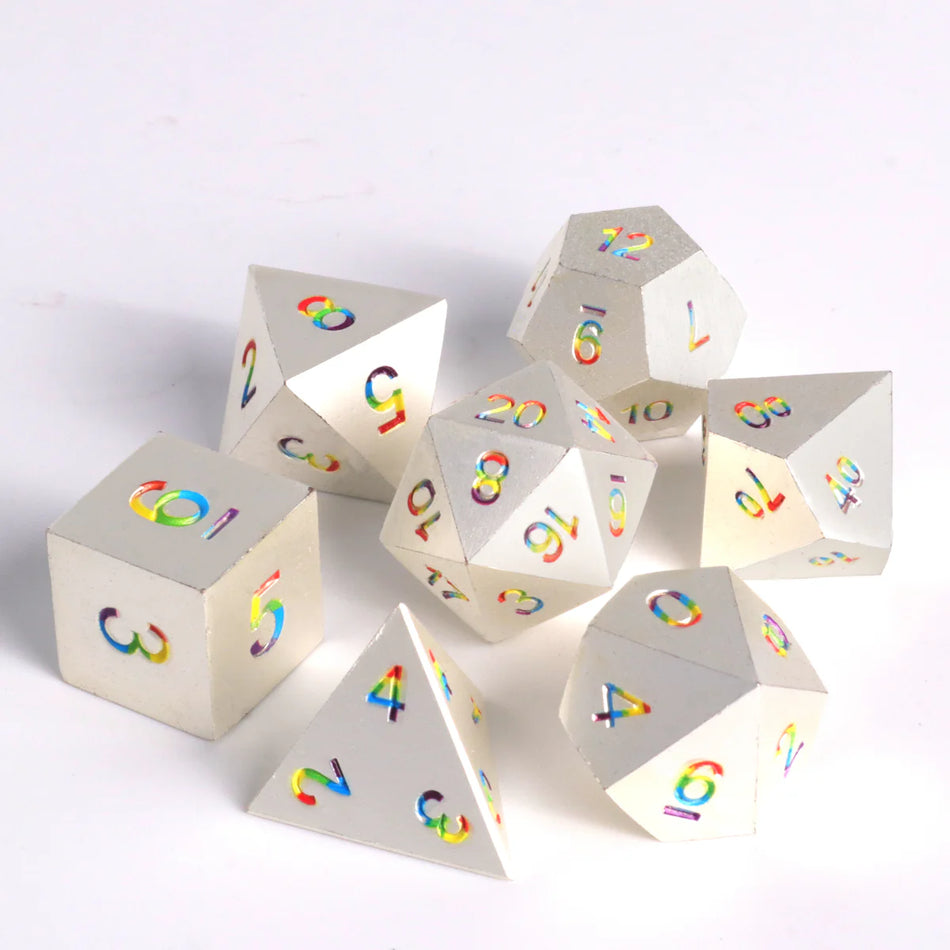 Die Hard Dice 7pc RPG Set - Bright Rainbow Dice Die Hard Dice 7rpg Bright Rainbow