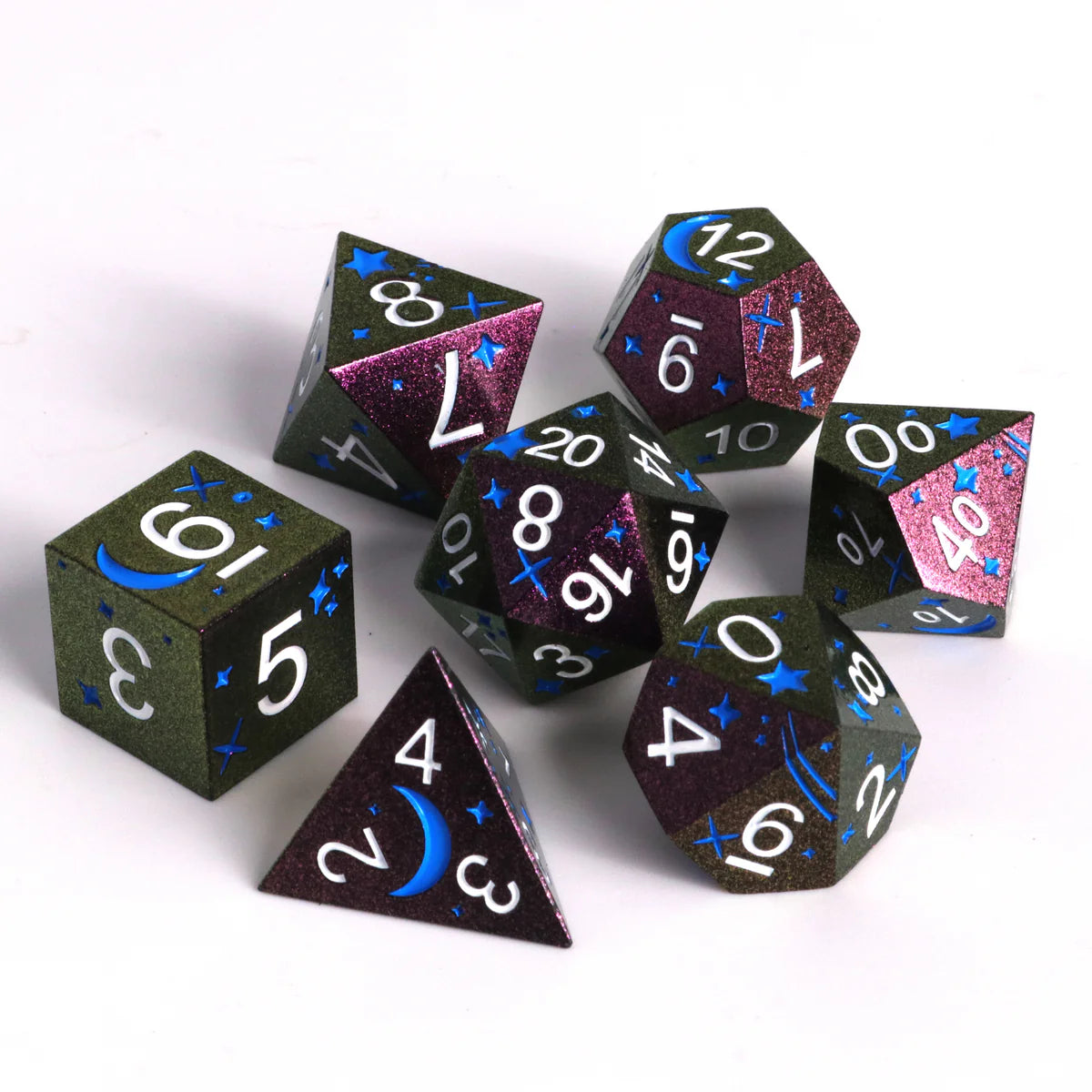 Die Hard Dice 7pc RPG Set - Nightsky Iridescent Dice Die Hard Dice 7rpg Nightsky Iridescent