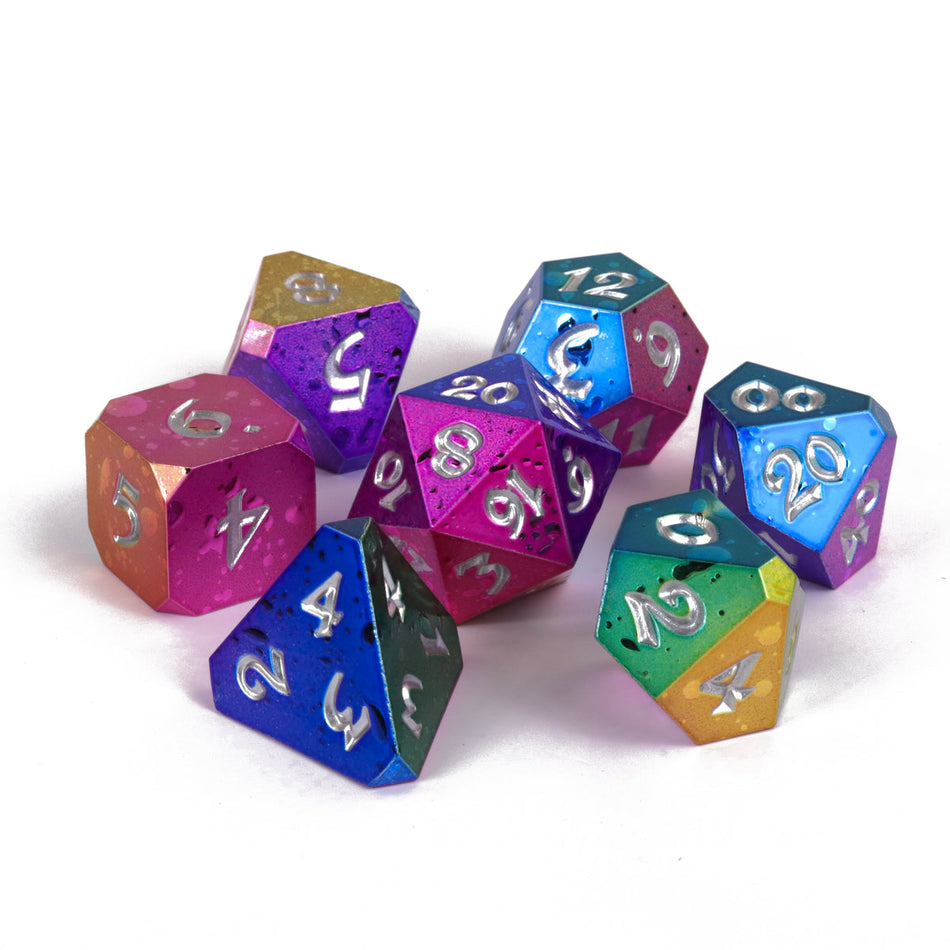 Die Hard Dice 7pc RPG Set - Cosmic Rainbow Dice Die Hard Dice 7ct Cosmic Rainbow