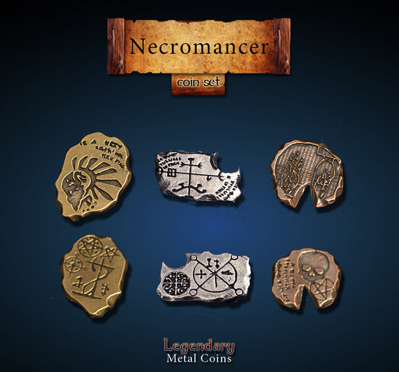 Legendary Metal Coins - Necromancer (3 options) Supplies Drawlab Entertainment