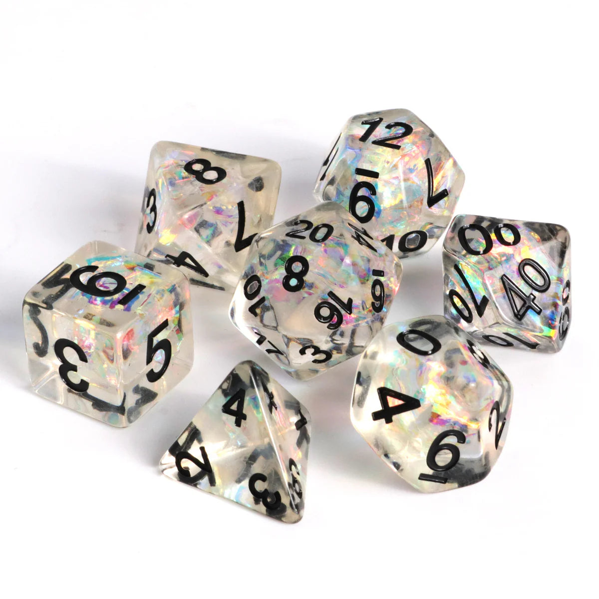 Die Hard Dice 7pc RPG Set - Sheer Frost Dice Die Hard Dice 7rpg Sheer Frost