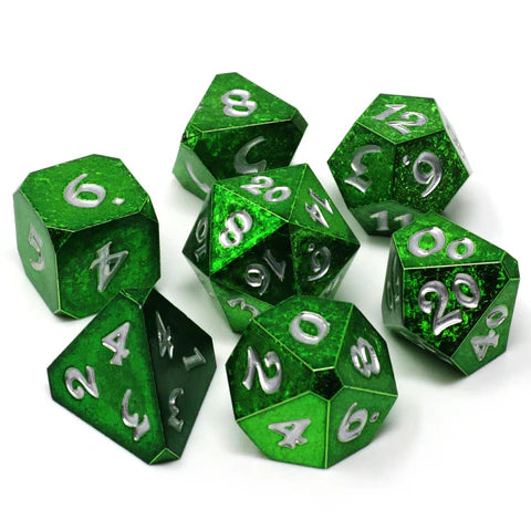 Die Hard Dice 7pc RPG Set - Thornsinger with Silver Dice Die Hard Dice
