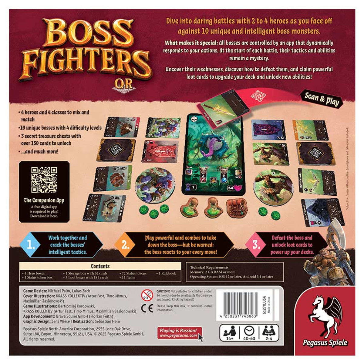 Boss Fighters QR Board Games Pegasus Spiele
