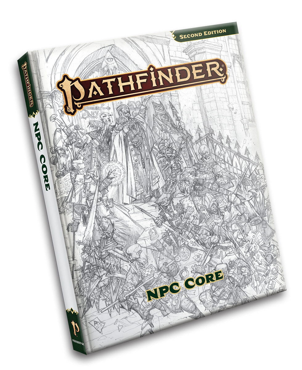 Pathfinder 2E NPC Core - Sketch Cover Role Playing Games Paizo