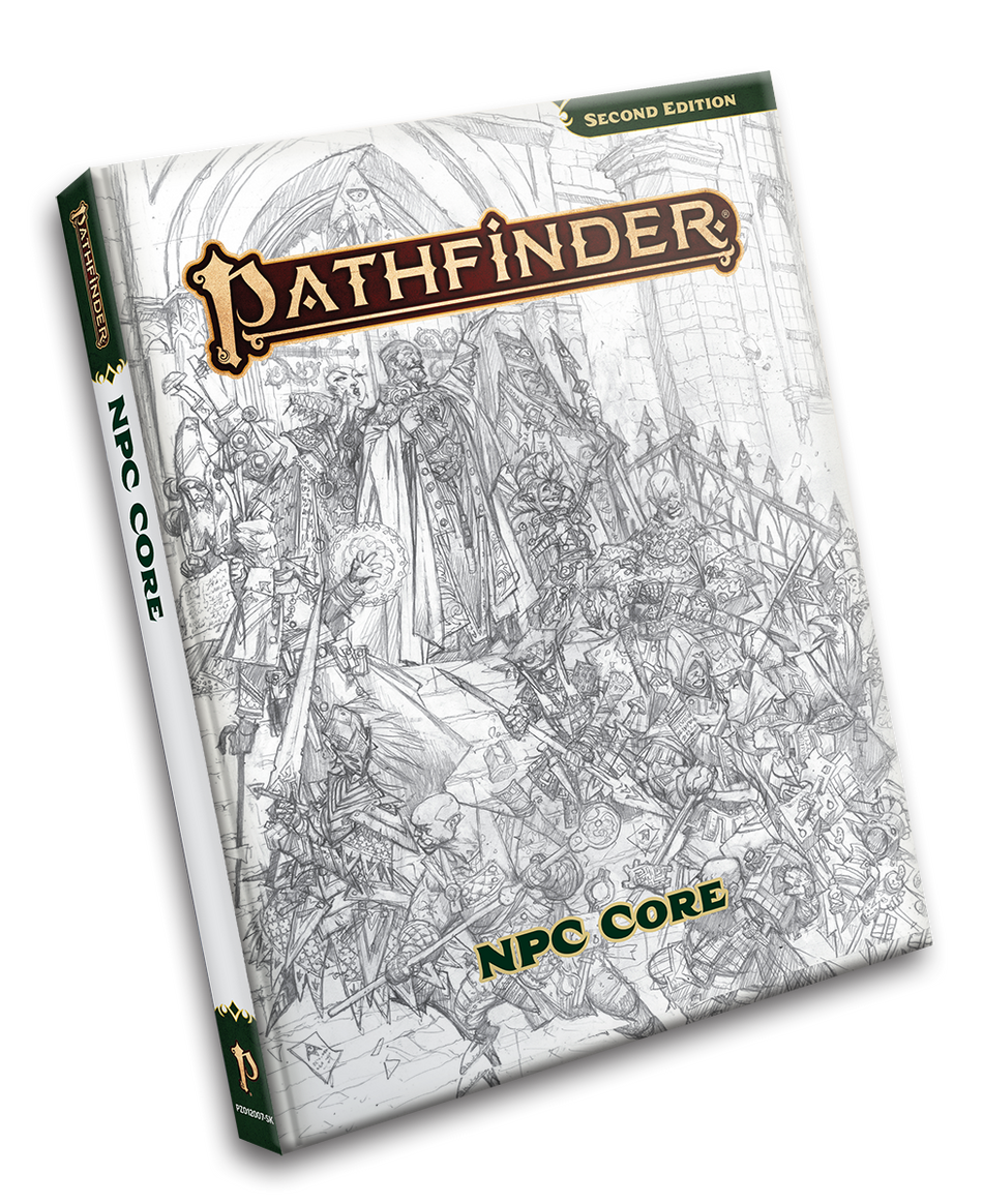 Pathfinder 2E NPC Core - Sketch Cover Role Playing Games Paizo