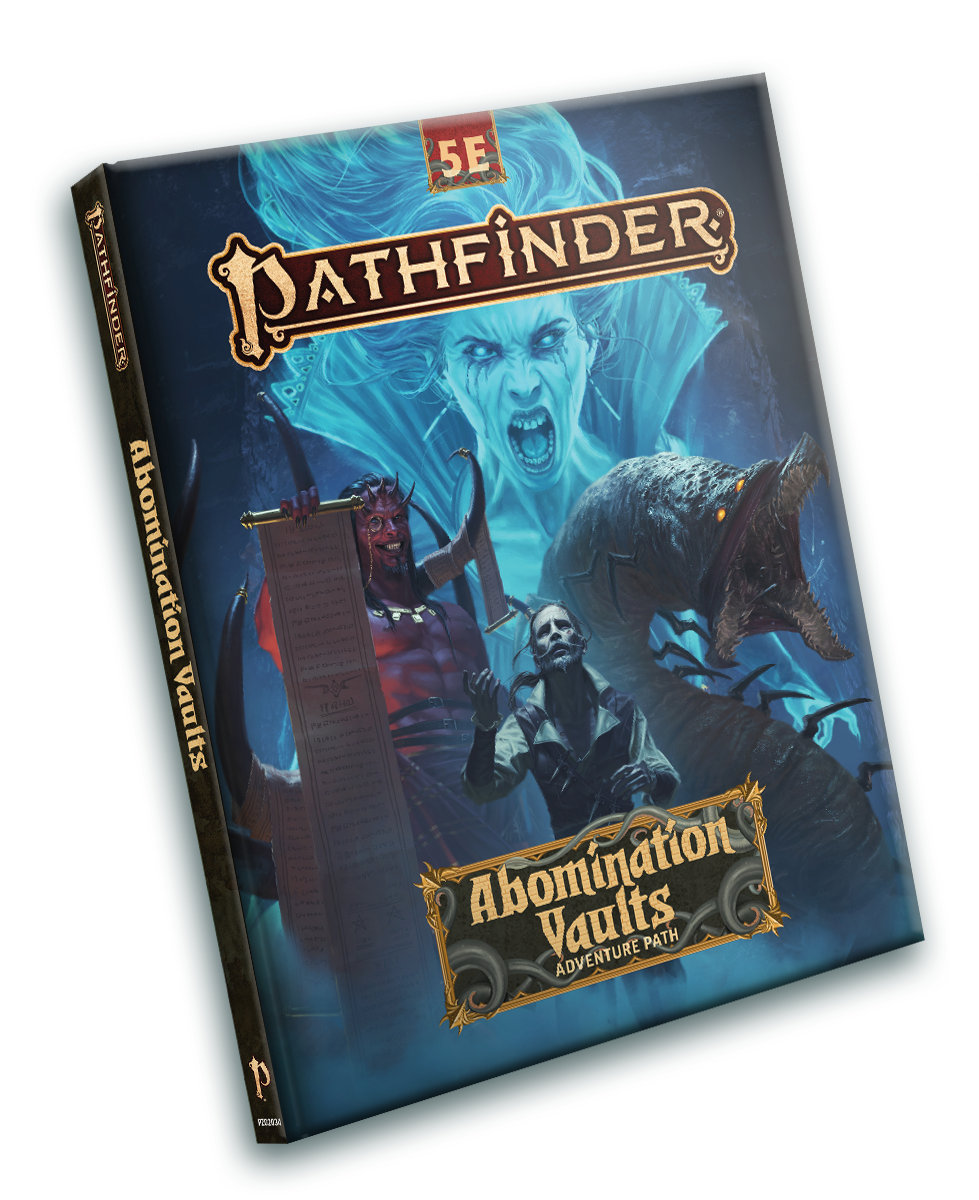 Pathfinder 2E Adventure Path: Abomination Vaults for 5E (2 options) Role Playing Games Paizo PF Abomination Vaults 5E HC  