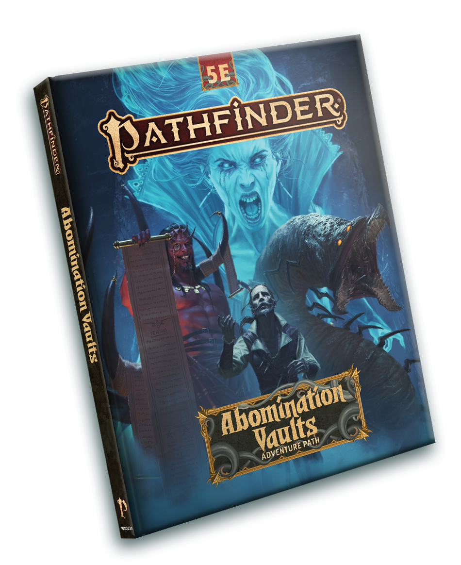 Pathfinder 2E Adventure Path: Abomination Vaults for 5E (2 options) Role Playing Games Paizo PF Abomination Vaults 5E HC  