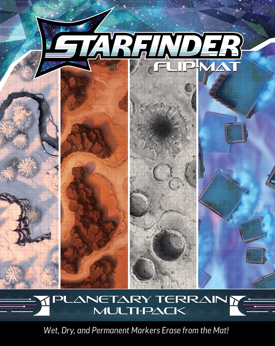 Starfinder Flip Mat Multi Pack: Planetary Terrain RPG Maps Paizo   