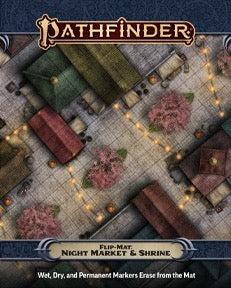 PF Flip Mat Night Market & Shrine RPG Maps Paizo   