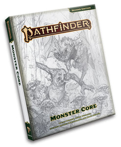 Pathfinder Remastered Monster Core - Sketch Cover Role Playing Games Paizo   