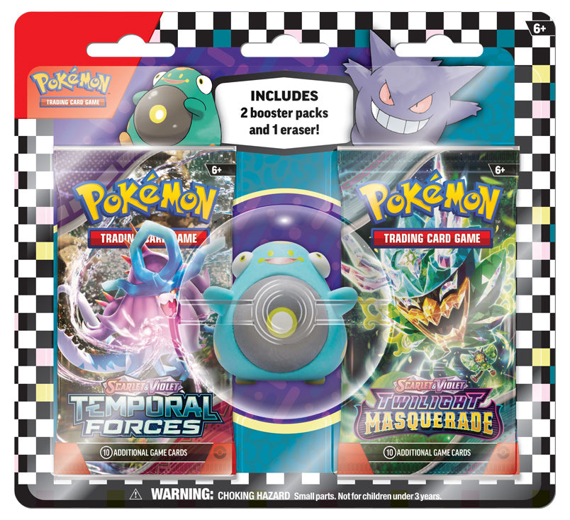 Pokemon TCG Back to School 2024 Eraser Blister (2 options) Trading Card Games Pokemon USA Bellibolt Eraser Blister  