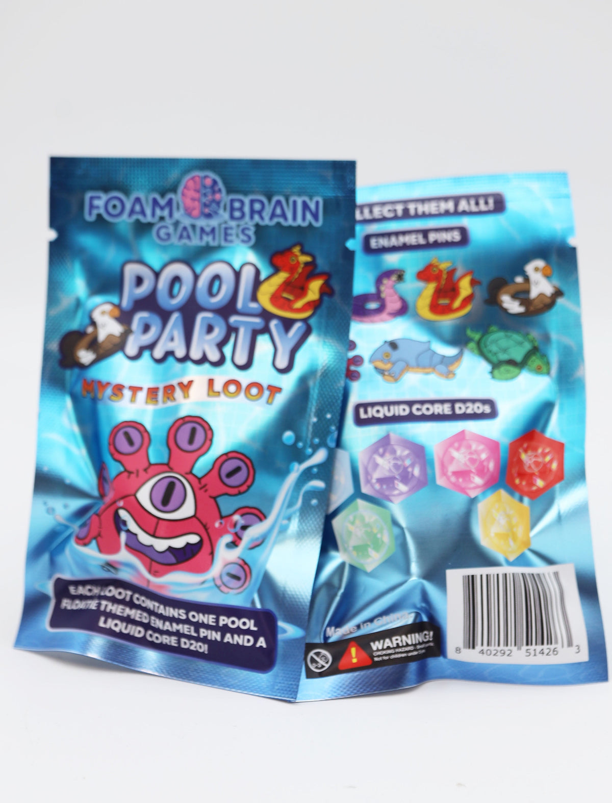 Mystery Loot: Pool Party Dice Foam Brain Games   
