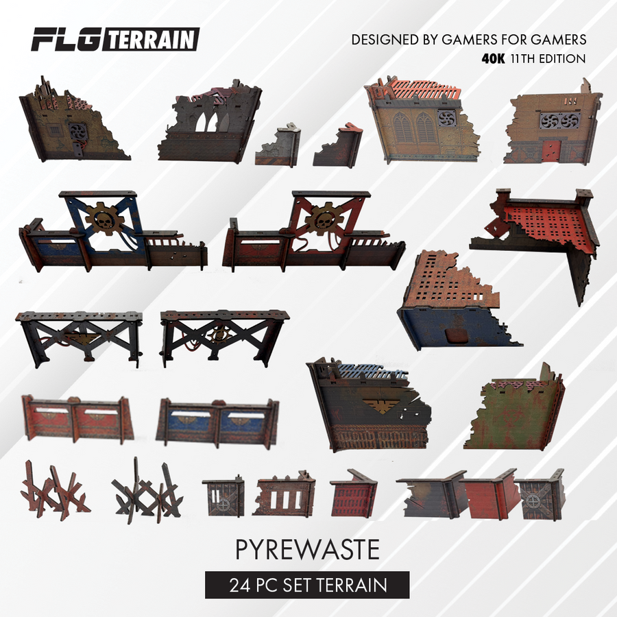 FLG Full Color Terrain: Pyrewaste - 11th Edition Supplies Frontline Gaming FLG Full Color Terrain: Pyrewaste 11E