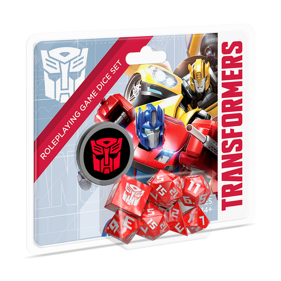 Transformers RPG 8ct Dice Set (2 options) Dice Renegade Game Studios Dice Set - Autobots