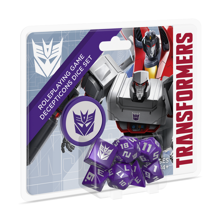 Transformers RPG 8ct Dice Set (2 options) Dice Renegade Game Studios Dice Set - Decepticons