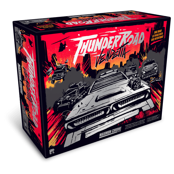 Thunder Road Vendetta Maximum Chrome Edition w/Box Extender Board Games Restoration Games TRV Max Chrome + Extender