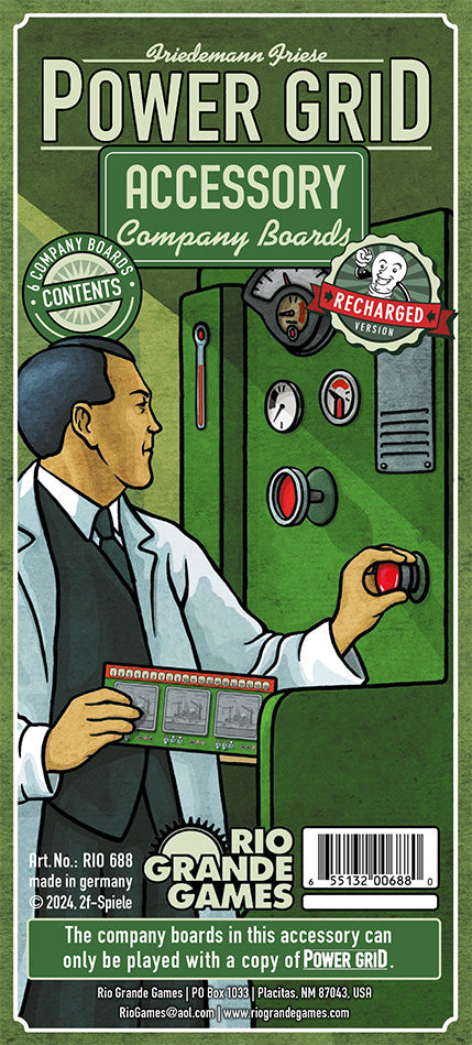 Power Grid Recharged: Company Boards Accessory Board Games Rio Grande Games