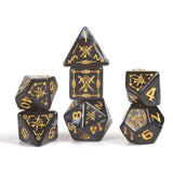 D&D Adventurer Dice Set - Rogue Black 15ct Dice Sirius Dice