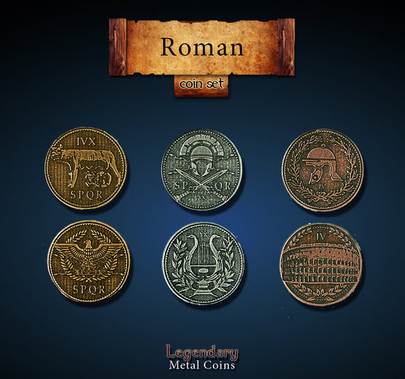 Legendary Metal Coins - Roman (3 options) Supplies Drawlab Entertainment