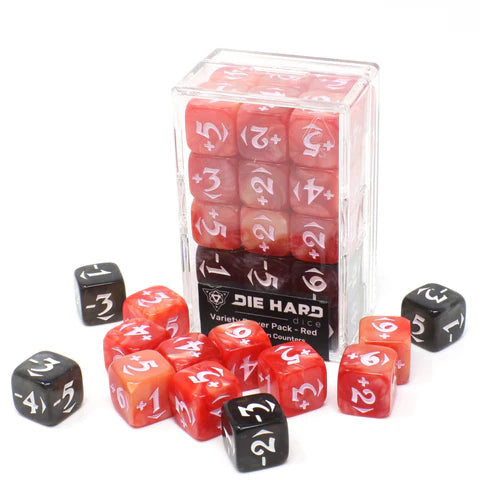 Die Hard Dice 30ct MTG Spindown Counters - Variety Power Pack Red Dice Die Hard Dice 30ct Variety Red