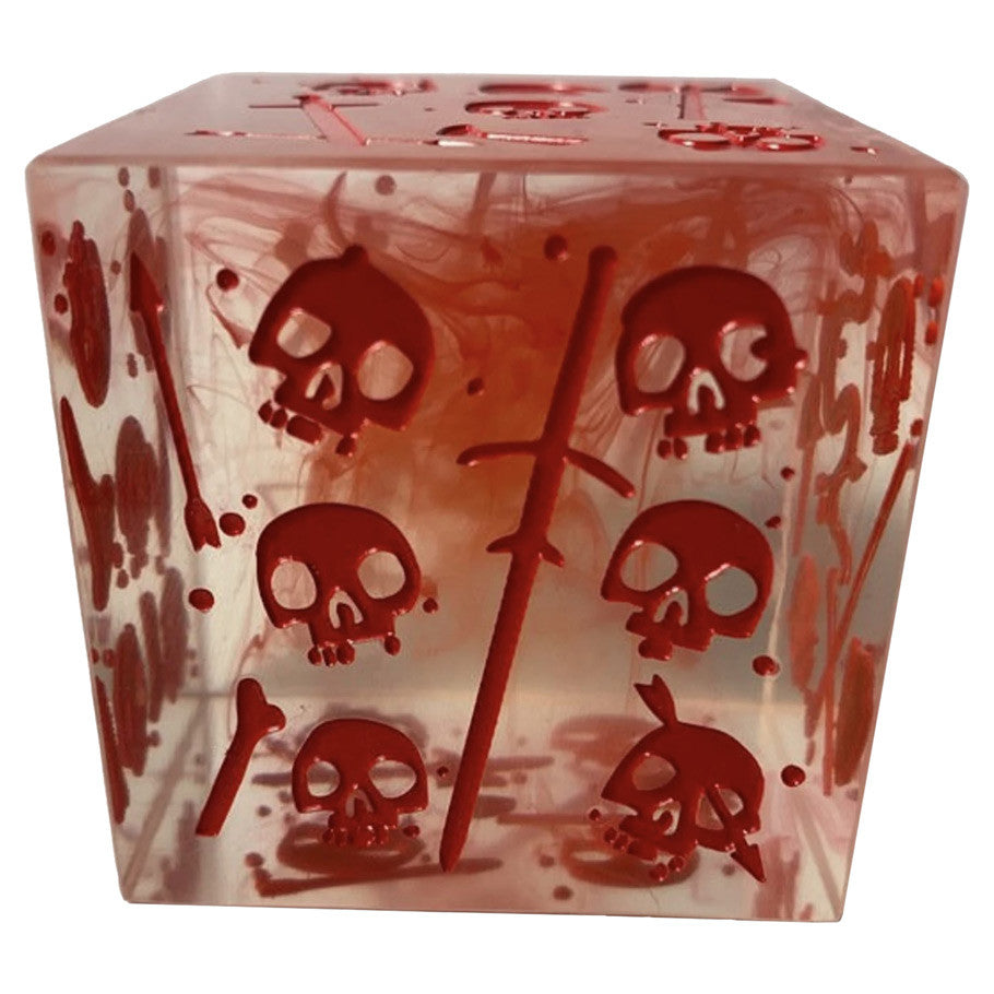 Massive Gelatinous Cube: Mini/Die: Blood Filled Red Role Playing Games Severed Books Blood Red Gelatinous Cube