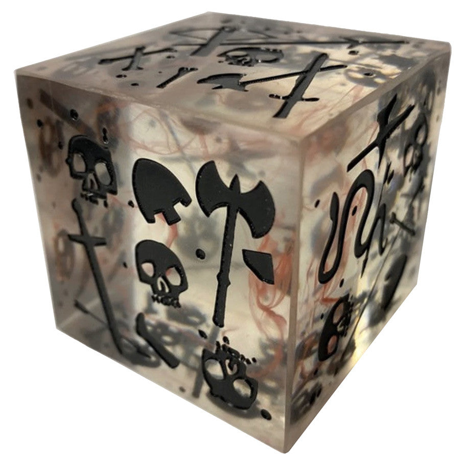 Massive Gelatinous Cube: Mini/Die: Blood Filled Black Role Playing Games Severed Books Blood Black Gelatinous Cube