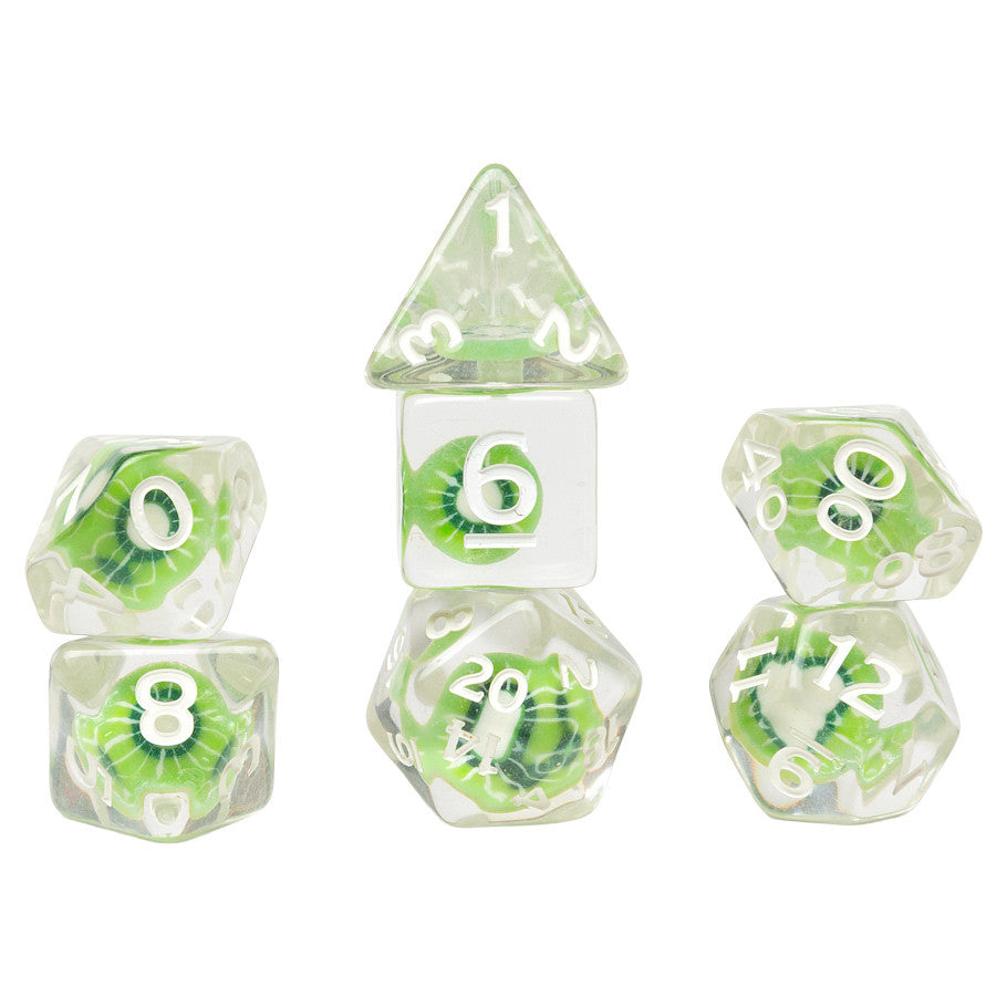 7-Set Fruit Slice Dice: Kiwi Supplies Sirius Dice 7-set Kiwi